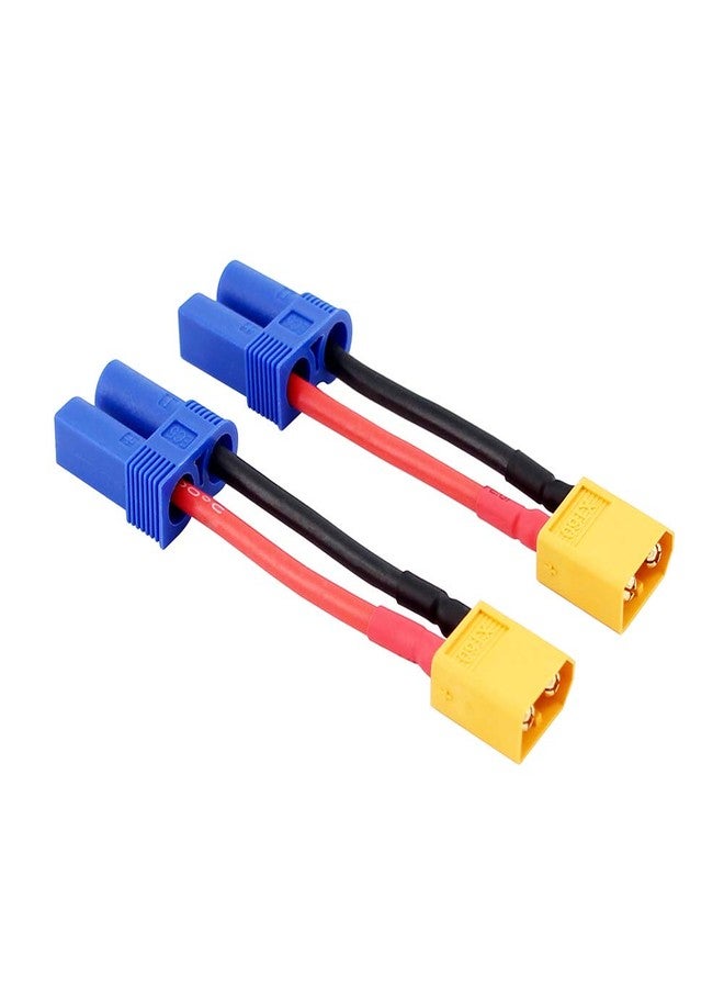 OliRC 3pcs Male XT60 to Female EC5 Losi Connector Adapter for Turnigy 8ight SCT LiPo with 14awg 5cm Cable(C75-3) - Image 3